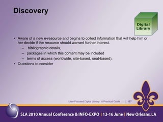 Typical Electronic Resources that MMS Personnel UseEBSCO Online - http://search.ebscohost.com/EBSCO Online provides full text access, according to their website, to "thousands of e-journals containing millions of articles from hundreds of different publishers, all at one web site." Access is provided through the Dept. of the Interior Library and requires no login or password.Users: All MMS personnelUser-Focused Digital Library:  A Practical Guide       |   58