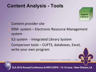 External CustomersOther Federal Government LibrariesOther Federal AgenciesCitizensAcademic LibrariesPublic LibrariesSchool LibrariesLibraries in the private sectorUser-Focused Digital Library:  A Practical Guide       |   61