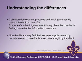 Q &AUser-Focused Digital Library:  A Practical Guide       |3