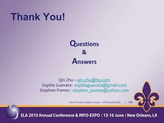 HP LabsUser-Focused Digital Library:  A Practical Guide       |   83