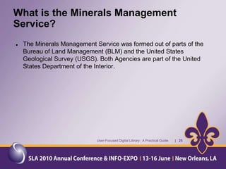 What is a Digital Library??“ Digital libraries are constructed, collected and organized, by (and for) a community of users, and their functional capabilities support the information needs and uses of that community. ”“ Digital libraries are a set of electronic resources and associated technical capabilities for creating, searching and using information.”Digital LibraryBorgman, Christine L. What are digital libraries? Competing visions, Information Processing and Management 35 (1999) 227±243 User-Focused Digital Library:  A Practical Guide       |   10