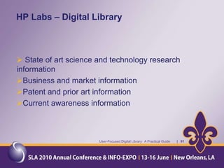Typical Electronic Resources that MMS Personnel UseAAPG Datapages - http://search.datapages.com/This service provides full-text access to these publications and organizations: AAPG Bulletin, AAPG Special Volumes, Gulf Coast Association of Geological Societies Transactions, Canadian Society of Petroleum Geologists Bulletin, Journal of Petroleum Geology, Journal of Sedimentary Research, and Mid-Continental Research (Materials from the Panhandle Geological Society, Ardmore Geological Society, Oklahoma City Geological Society, and Fort Worth Geological Society).Users: Oceanographers, Petroleum Engineers, Petroleum Geologists, and Petroleum GeophysicistsUser-Focused Digital Library:  A Practical Guide       |   42