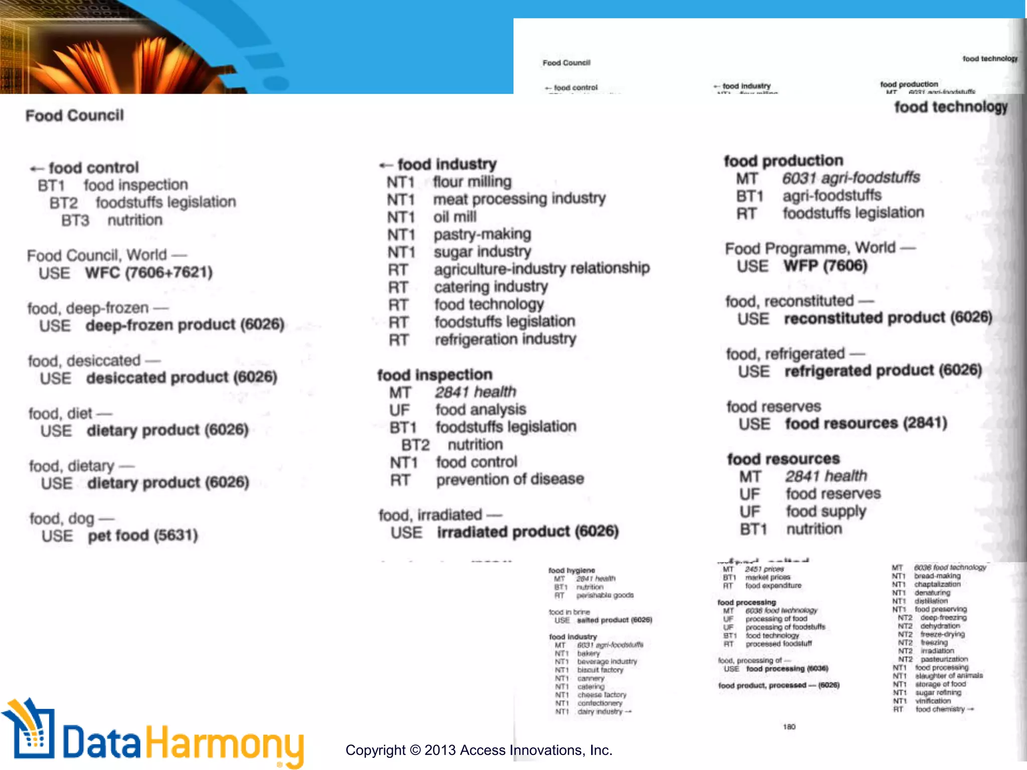 138
Eurovoc Terms
Copyright © 2013 Access Innovations, Inc.
 