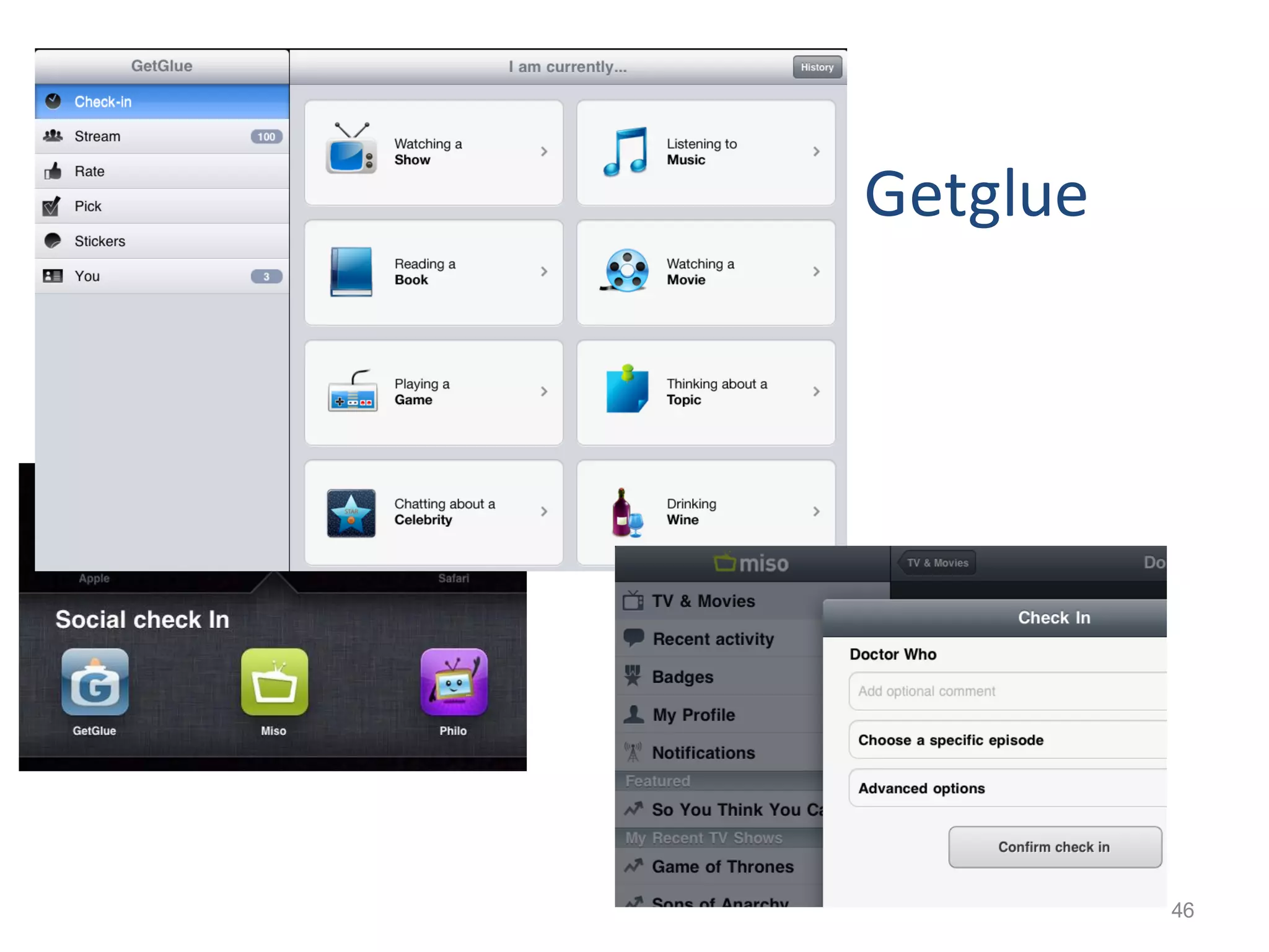 Getglue




46
               46
 