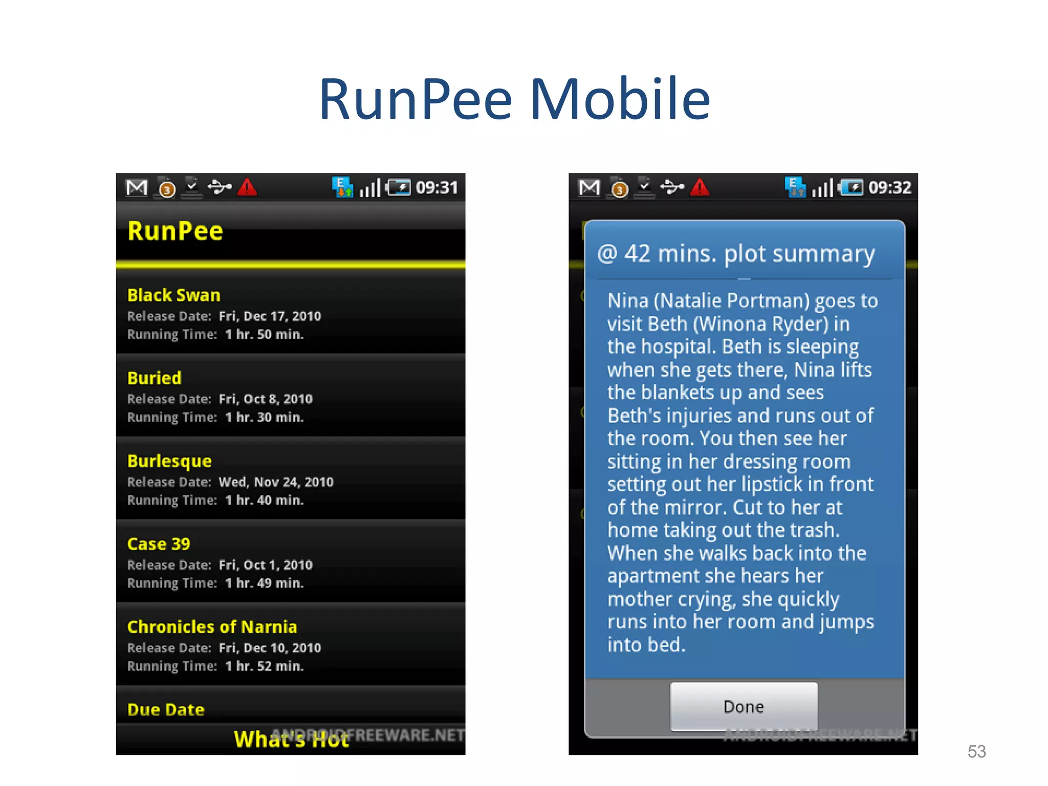 RunPee Mobile




       53
                53
 