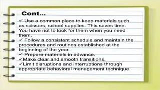 SLAC- Classroom Management powerpoint presentation | PPTX