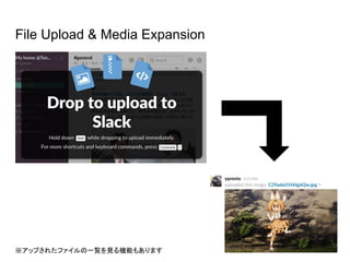 File Upload & Media Expansion
※アップされたファイルの一覧を見る機能もあります
 
