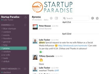 Slack: The Killer App for small businesses -@luketucker @sultanventures