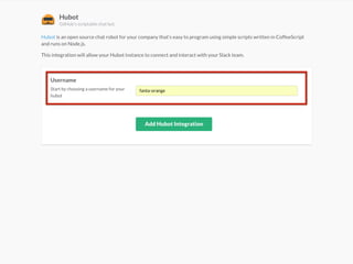SlackにHubotを設定して対話する