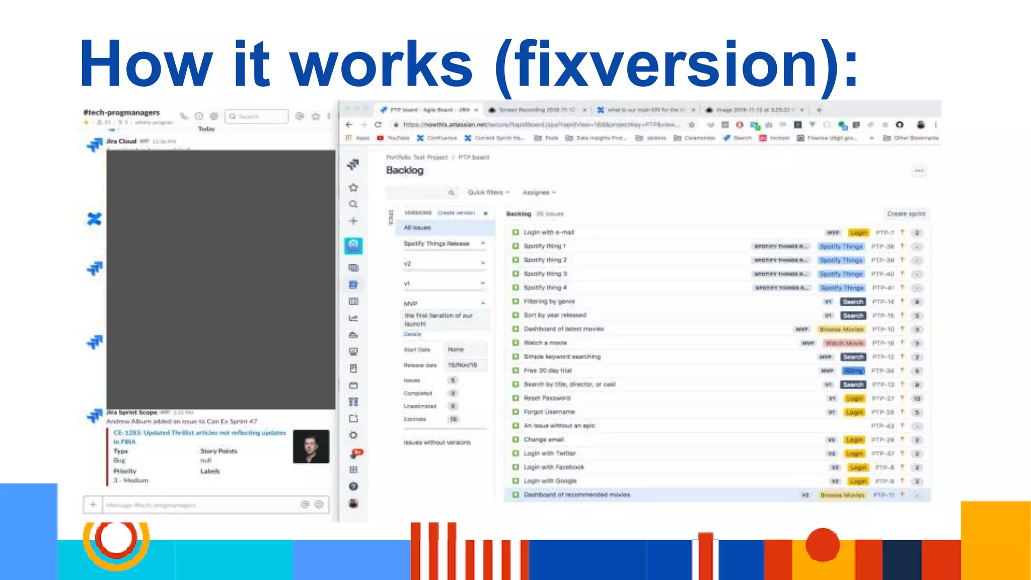 How it works (fixversion):
 