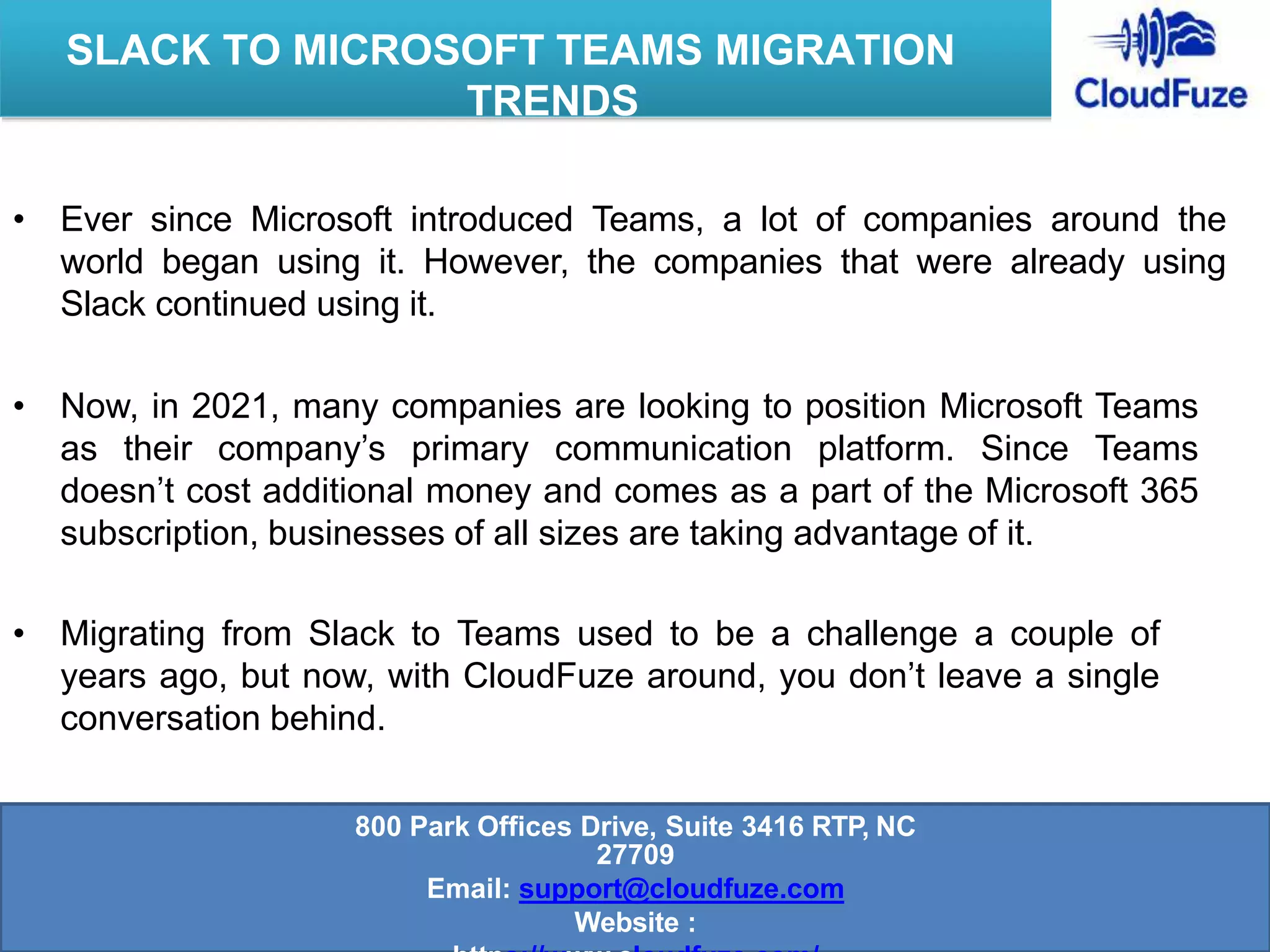 migrate from slack to microsoft teams PPT