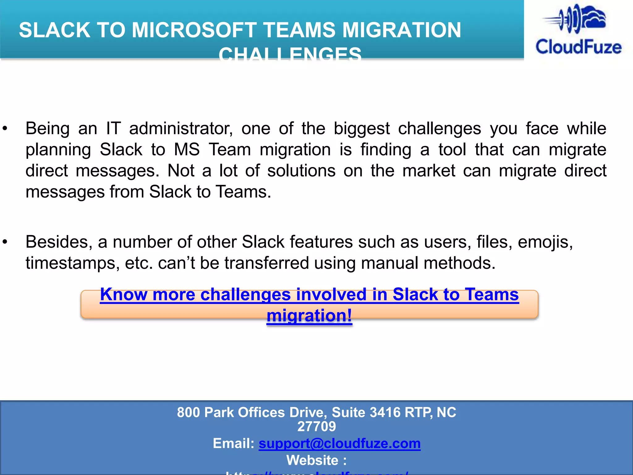 migrate from slack to microsoft teams PPT