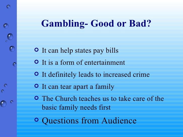 Is gambling against catholic teaching