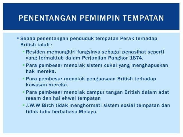 peristiwa penentangan pemimpin tempatan
