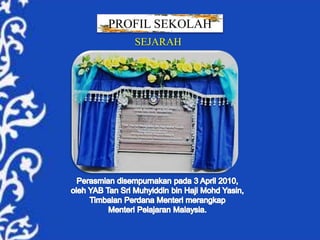 SEJARAH
PROFIL SEKOLAH
 