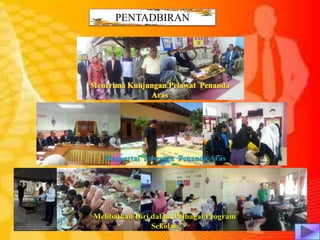 Menyertai Lawatan Penanda Aras
PENTADBIRAN
Melibatkan Diri dalam Pelbagai Program
Sekolah
 