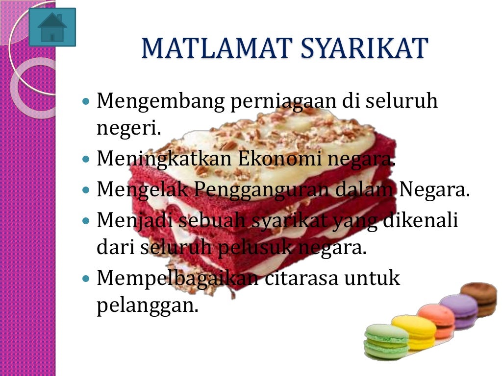 rancangan perniagaan kedai kek