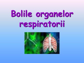 Bolile organelor
respiratorii
 