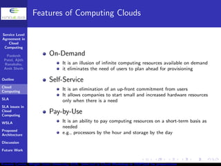 Cloud Computing Sla Example Sla in cloud | PDF