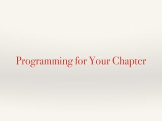 Programming for Your Chapter
 