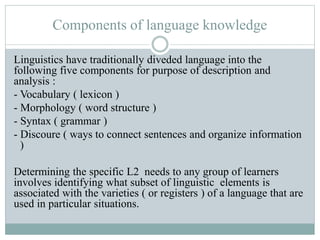 Power Point - Acquiring Knowledge for Second Language Use | PPTX