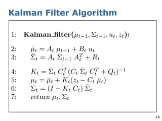 14
Kalman Filter Algorithm
 