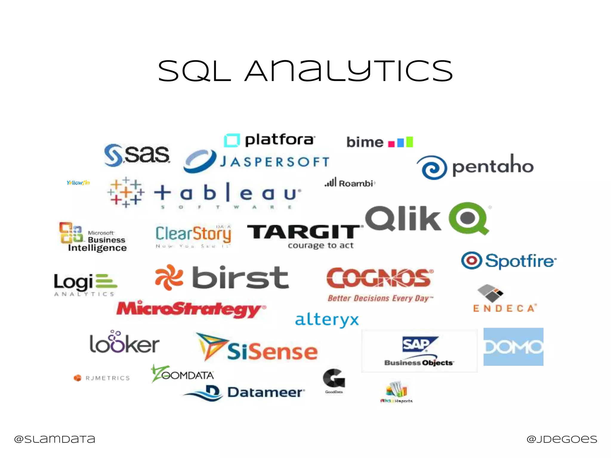@slamdata @jdegoes
SQL Analytics
 