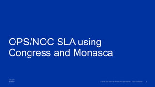 OPS/NOC SLA using
Congress and Monasca
 