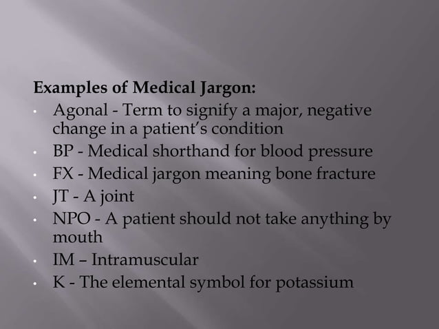 Slang And Jargon