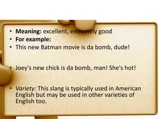 Quiz on English slang and Idioms. | PPTX