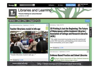 LIBRARIES AND LEARNING




             http://www.scoop.it/t/libraries-and-learning
 