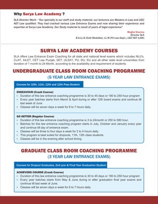 Surya Law Academy Prospectus 2017-18
