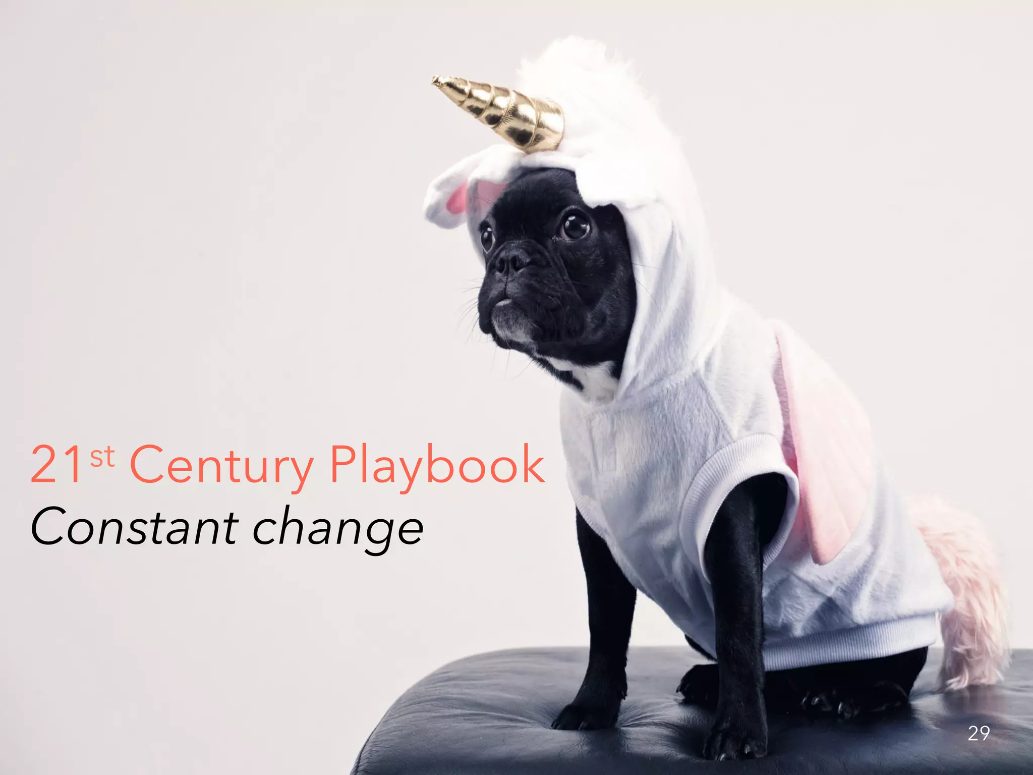 21st Century Playbook
Constant change
29