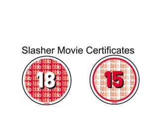 Slasher Movie Certificates
 