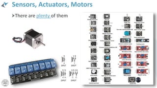 Sensors, Actuators, Motors
There are plenty of them
11
 