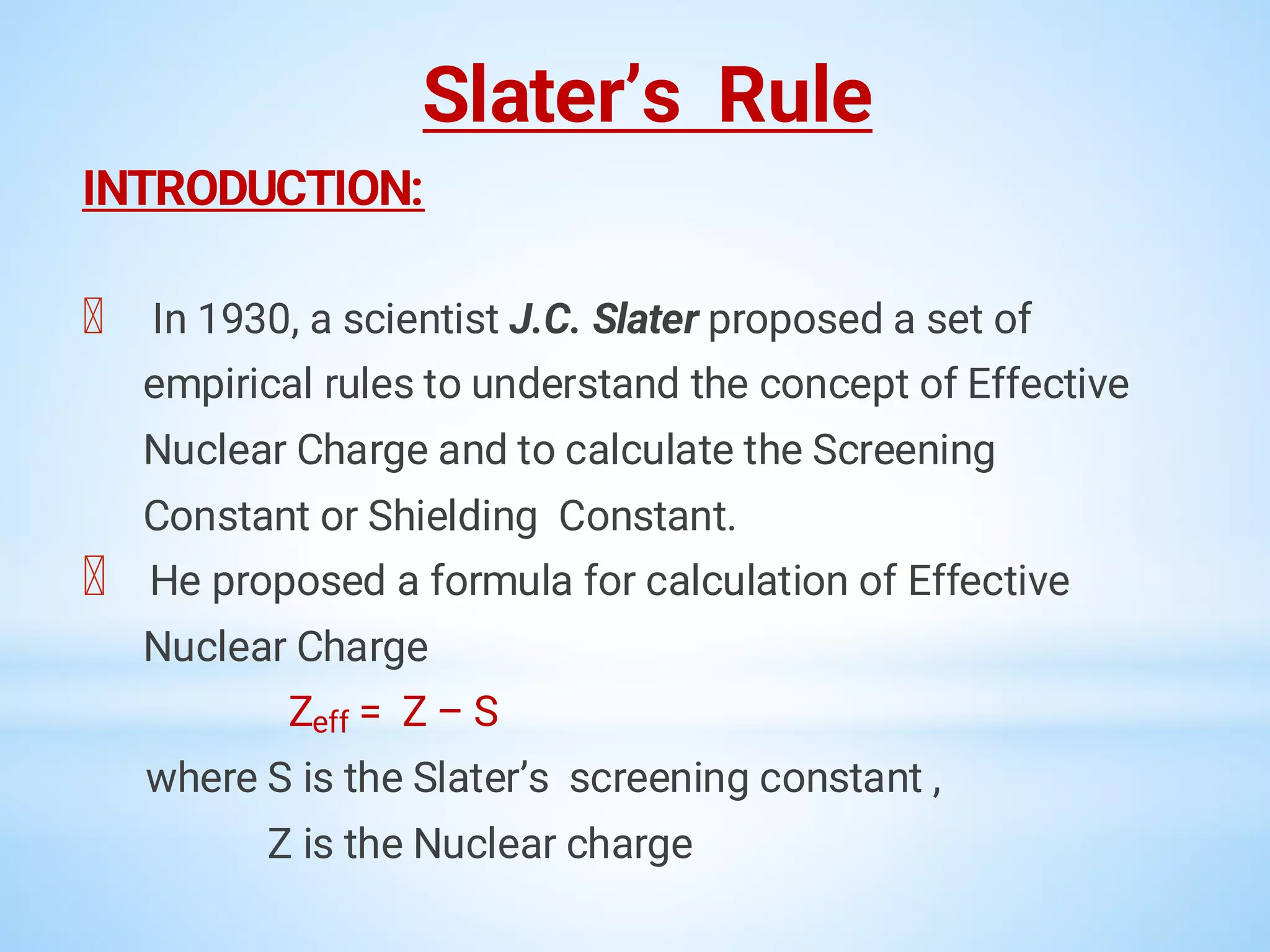 SLATER S RULE pdf