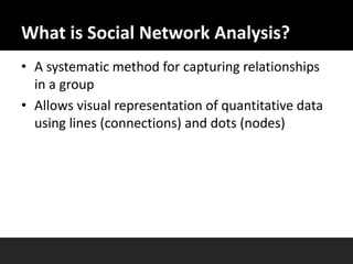 Visualizing Community through Social Network Analysis | PPTX