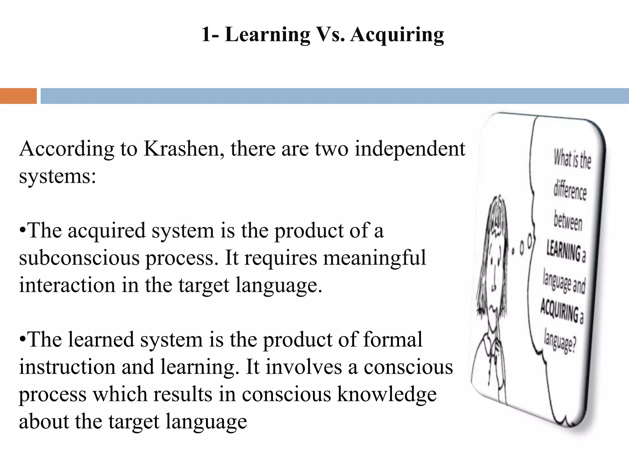 Second Language Acquisition Theories | PPT