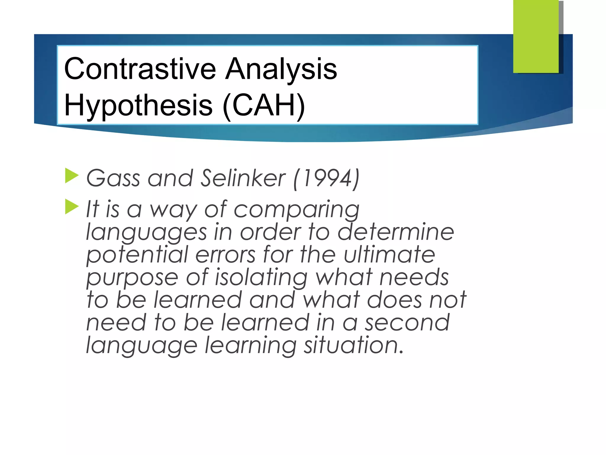 SLA Theories | PPT