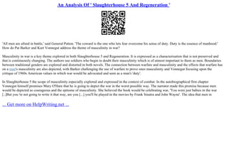 Slaughterhouse Five, By Kurt Vonnegut | PPT