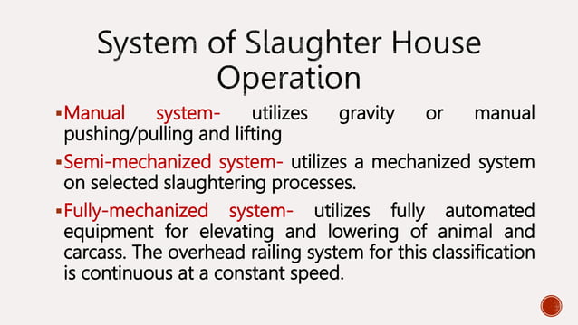 Slaughtering Operation Slaughterhouse PPT.pptx | Developmental Sites | Real Estate