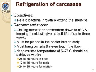 Methods of slaughtering, processing & postmortem changes and ageing of ...