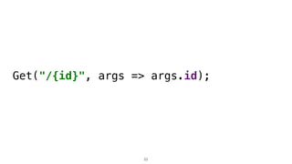 Get("/{id}", args => args.id);
23
 