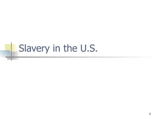Slavery in the U.S. 