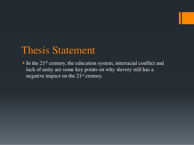 slavery in canada thesis statement
