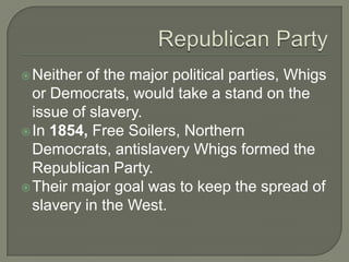 Dred Scott Decision 1857The Supreme Court decided: 1) that DredScott was property, therefore not a citizen he was incapable to filing a lawsuit to begin with. 2) According to the constitution, no citizen can be deprived of property thus, Congress did not have the power to outlaw slavery in any territory.