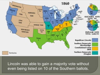 Election of 1860Setting the Scene: Republican Convention Chicago, IL“Fire the salute,” ordered the delegate. “Old Abe is nominated!” Amid the celebration, though, a delegate from Kentucky struck a somber note. “Gentlemen, we are on the brink of a great civil war.”