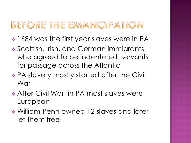 Slavery In Pennsylvania