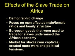 effects of slave trade