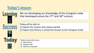 Slave trade 1 the triangular trade | PPTX